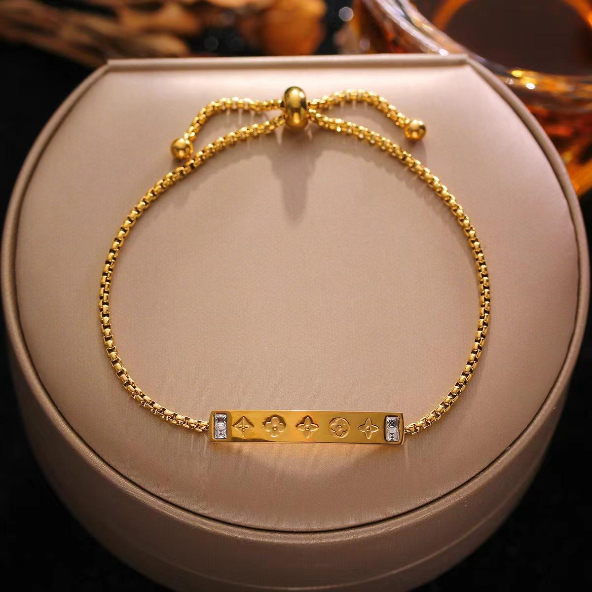 Bold gold stainless steel bracelet