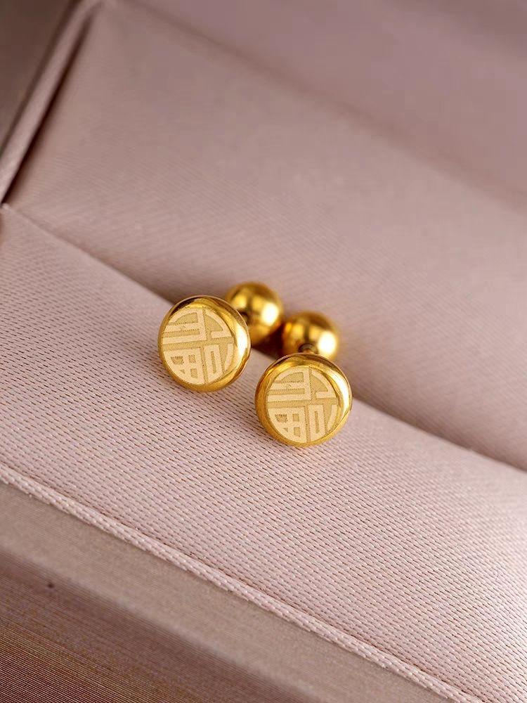 Gold stainless steel hoop earrings
